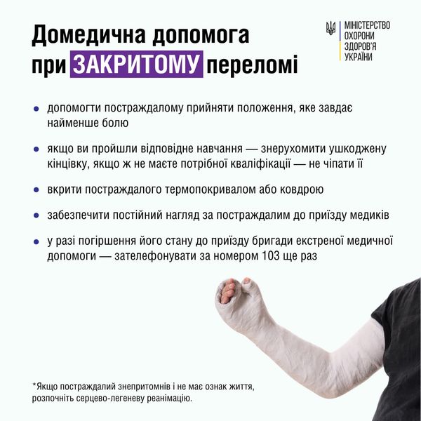 Розповідаємо базову інформацію про те, що робити у разі перелому, та які вони бувають