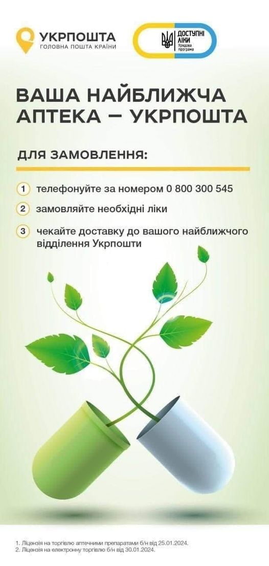 Ваша найближча аптека - Укрпошта
