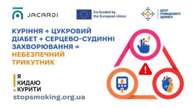 Куріння + цукровий діабет + серцево-судинні захворювання = небезпечний трикутник