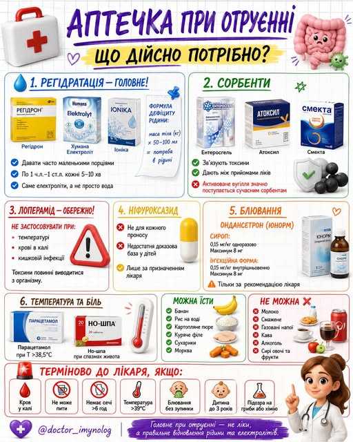 Аптечка при отруєнні